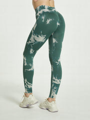 Tie Dye Slim Fit Leggings High Waist Yoga Workout Running Pants