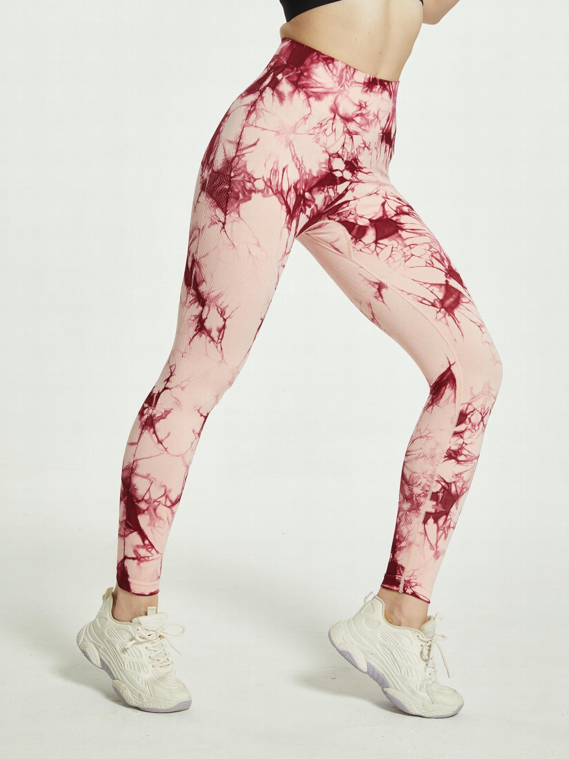 Tie Dye Fitness High Strech Sports Leggings High Waist Yoga Running Tight Pants