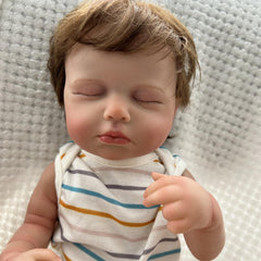 Adorable 18" Newborn Baby Doll Reborn, Soft Cuddly Body, Realistic 3D Skin