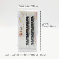 DIY Eyelash Extension Clusters 3D Segmented False Lashes Set