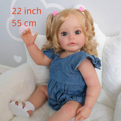 Suesue Reborn Doll Realistic Baby Full Hair Handcrafted 3D Painting Vinyl Dress
