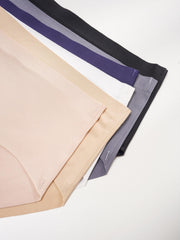 6pcs Seamless Solid Briefs Comfy & Stretchy Intimates Panties