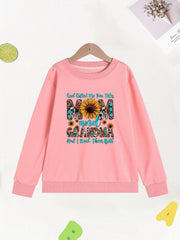 Girls Love Like Jesus Letter Sweatshirt Round Neck Casual Pullover
