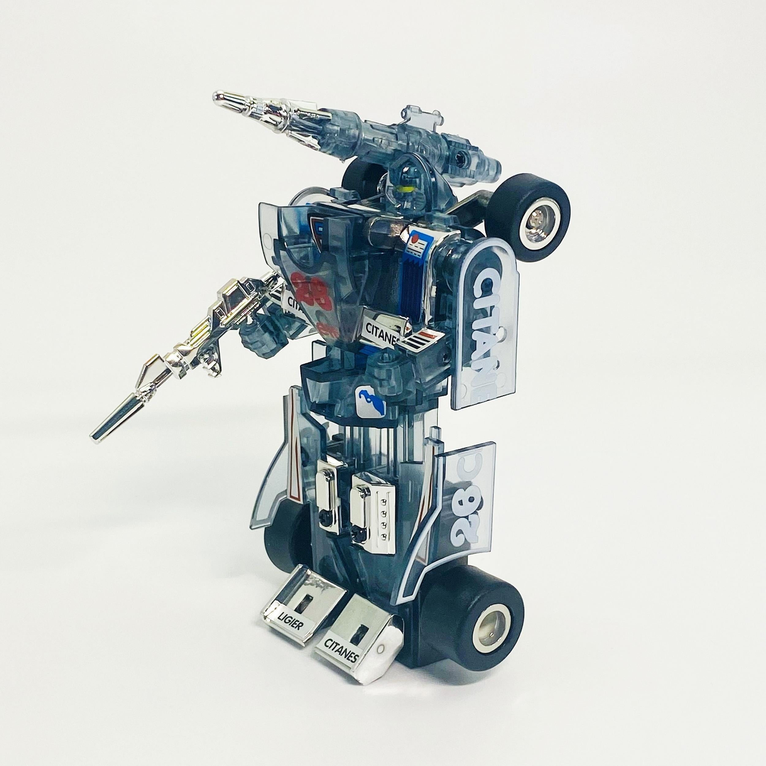 80s Race Car Robot Toy Set - Special Version Reproduction