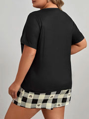 Halloween Loungewear Top Women's Short Sleeve V Neck Pajama