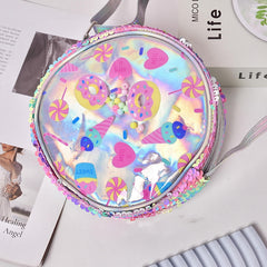 Cartoon PVC Shoulder Bag Kids Princess Crossbody Bag
