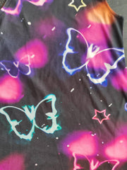Girls Neon Butterfly Princess Dress 3D Print Sleeveless