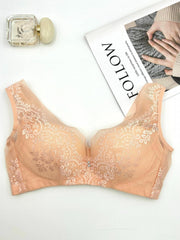 Wireless Lace Push Up Bra - Comfortable & Breathable