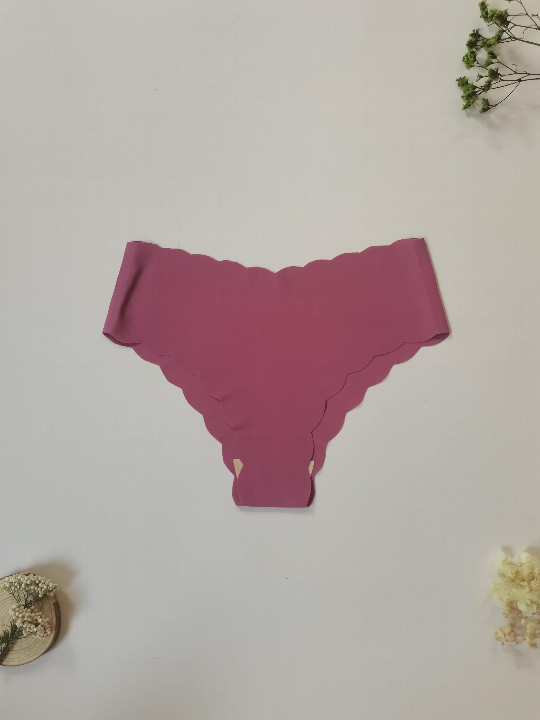 5pcs Scalloped Trim Briefs Stretchy Intimates Panties