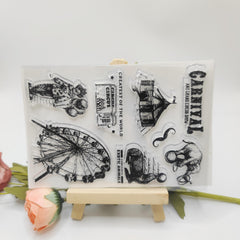 Circus Theme Stamp DIY Journal Card Making Gift for Boys and Girls 1pc