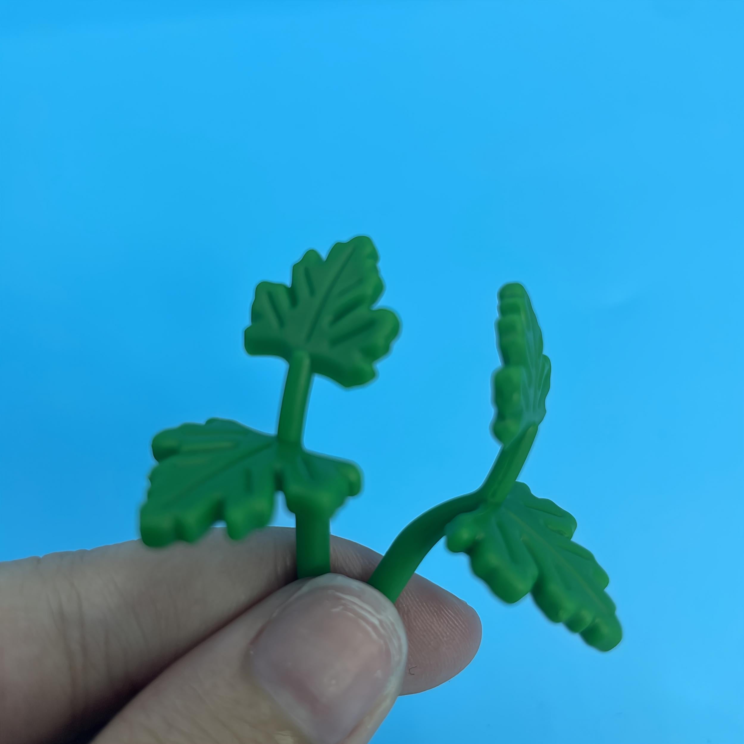 Rubber Tropical Rainforest Leaves Building Blocks Set