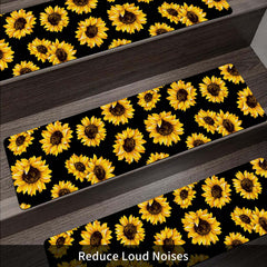 Sunflower Print Non-slip Mat for Home Decoration and Entryway