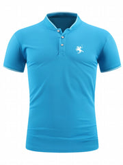 Men's Chovgan Print Golf Shirt Short Sleeve Business Casual Moisture Wicking