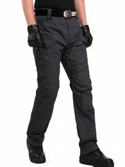 Men's Solid Cargo Pants with Pocket for Spring Autumn