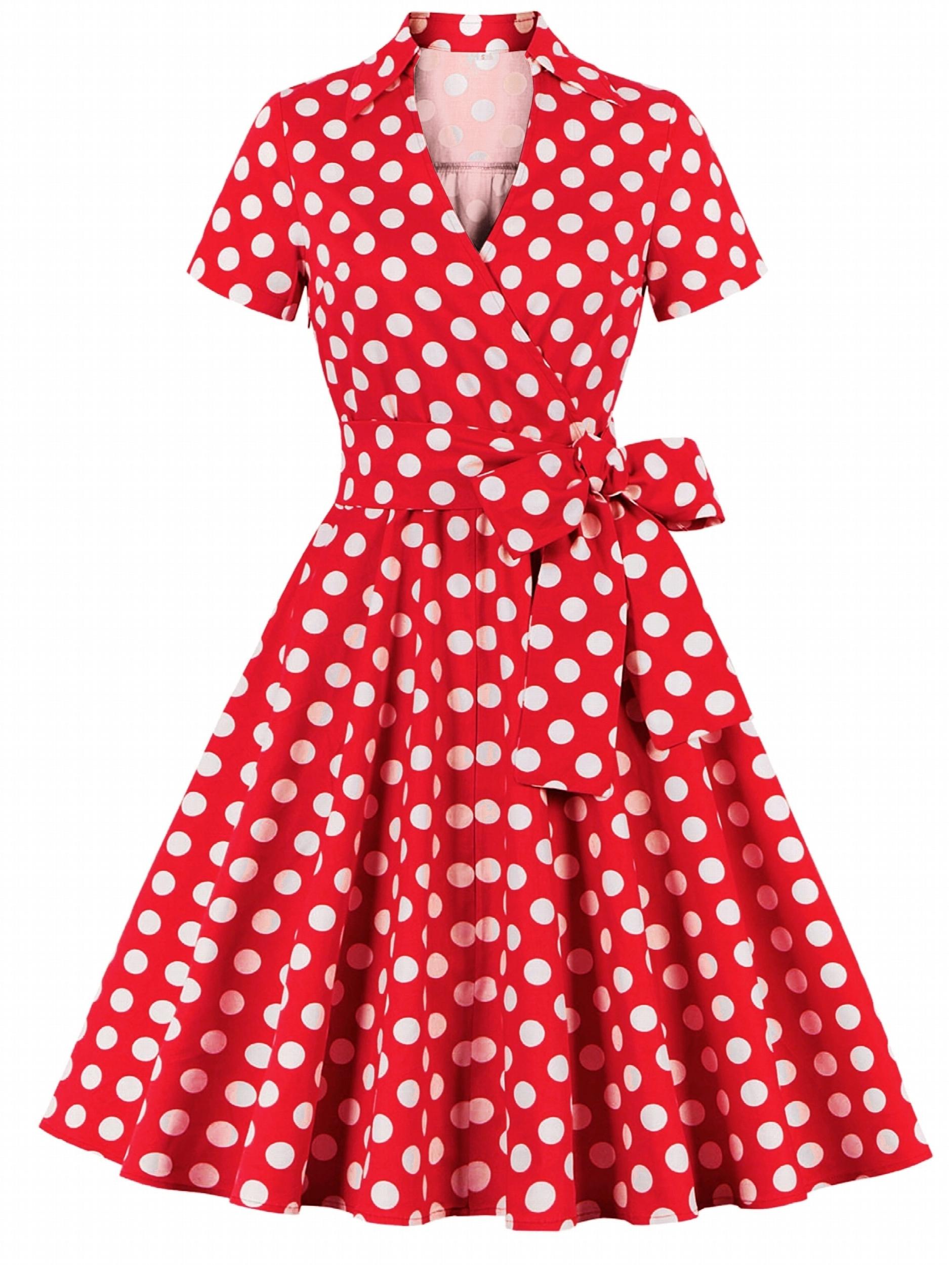Polka Dot Print Retro Dress