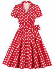 Polka Dot Print Retro Dress
