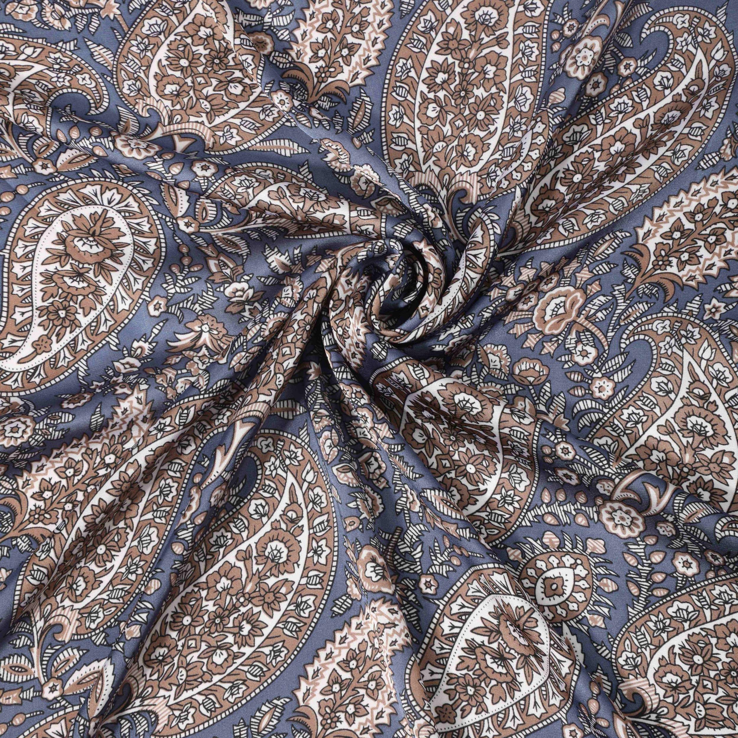 Vintage Square Scarf Satin Silk Shawl Bandana Paisley Print Head Wraps