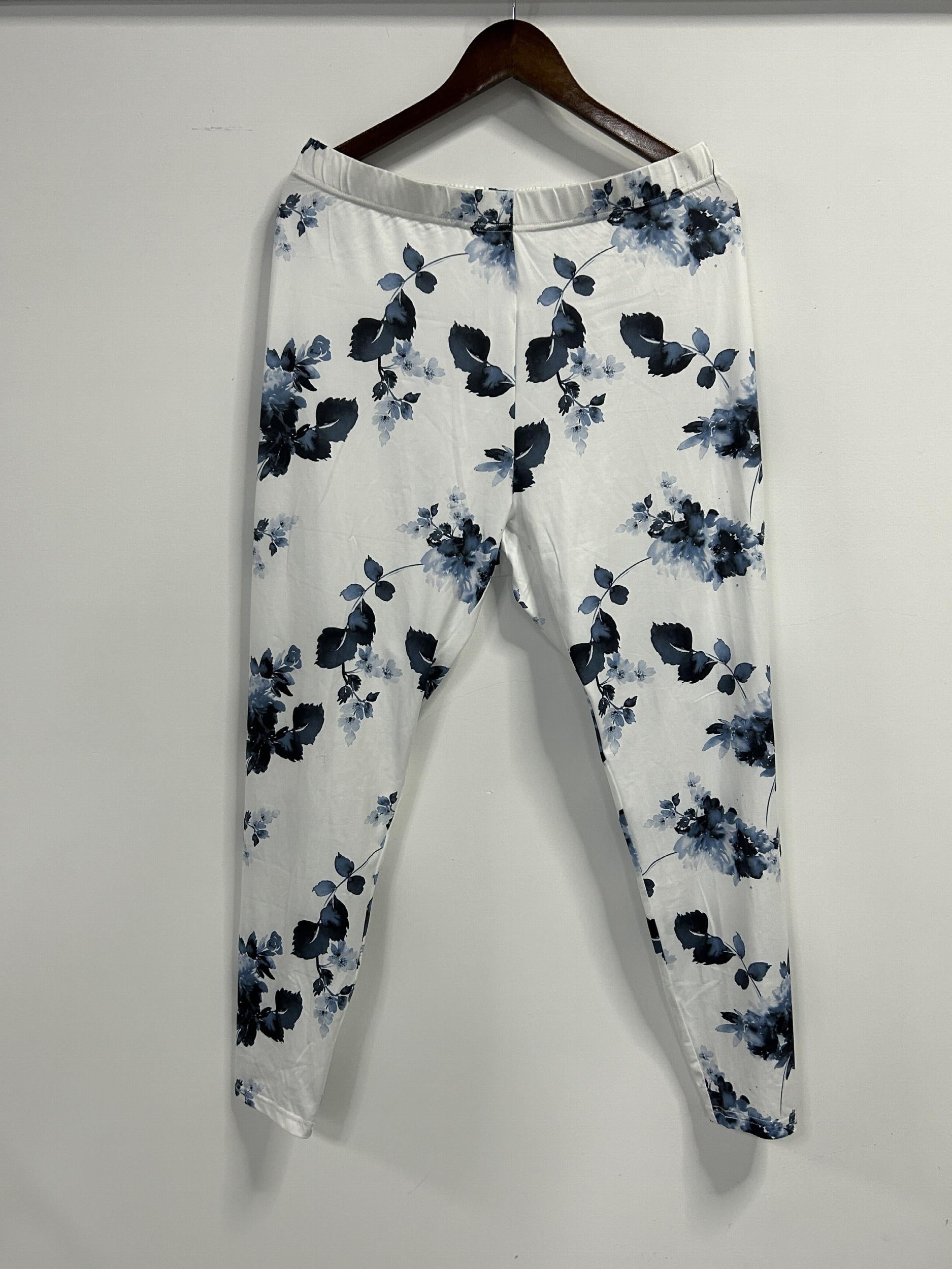 Boho Leggings Women's Plus Floral Print Elastic High Rise Leggings