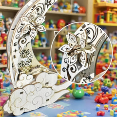 3D Wooden Puzzle Midsummer Night Star Golden Moon & Stars Mechanism
