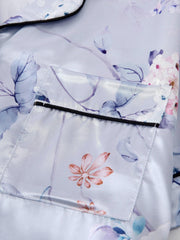 Floral Pajama Set Short Sleeve Top & Bow Shorts