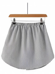 Stripe Print Asymmetrical Skirt Colorblock Casual Skirt