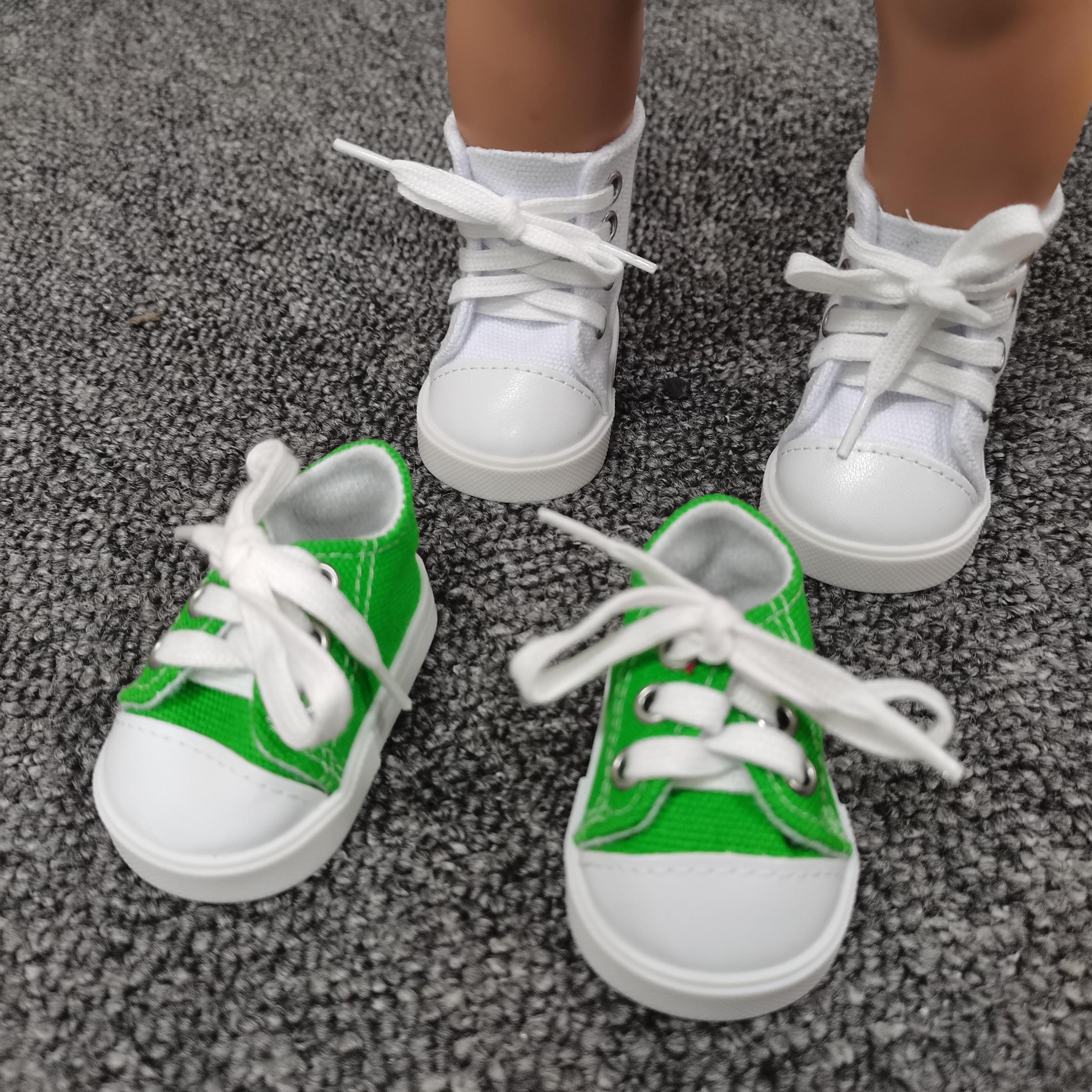 18 inch Doll Canvas Shoes Set of 2 Pairs