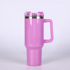 40oz Rainbow Paint Iced Tumbler Stainless Steel Insulated Cup with Handle