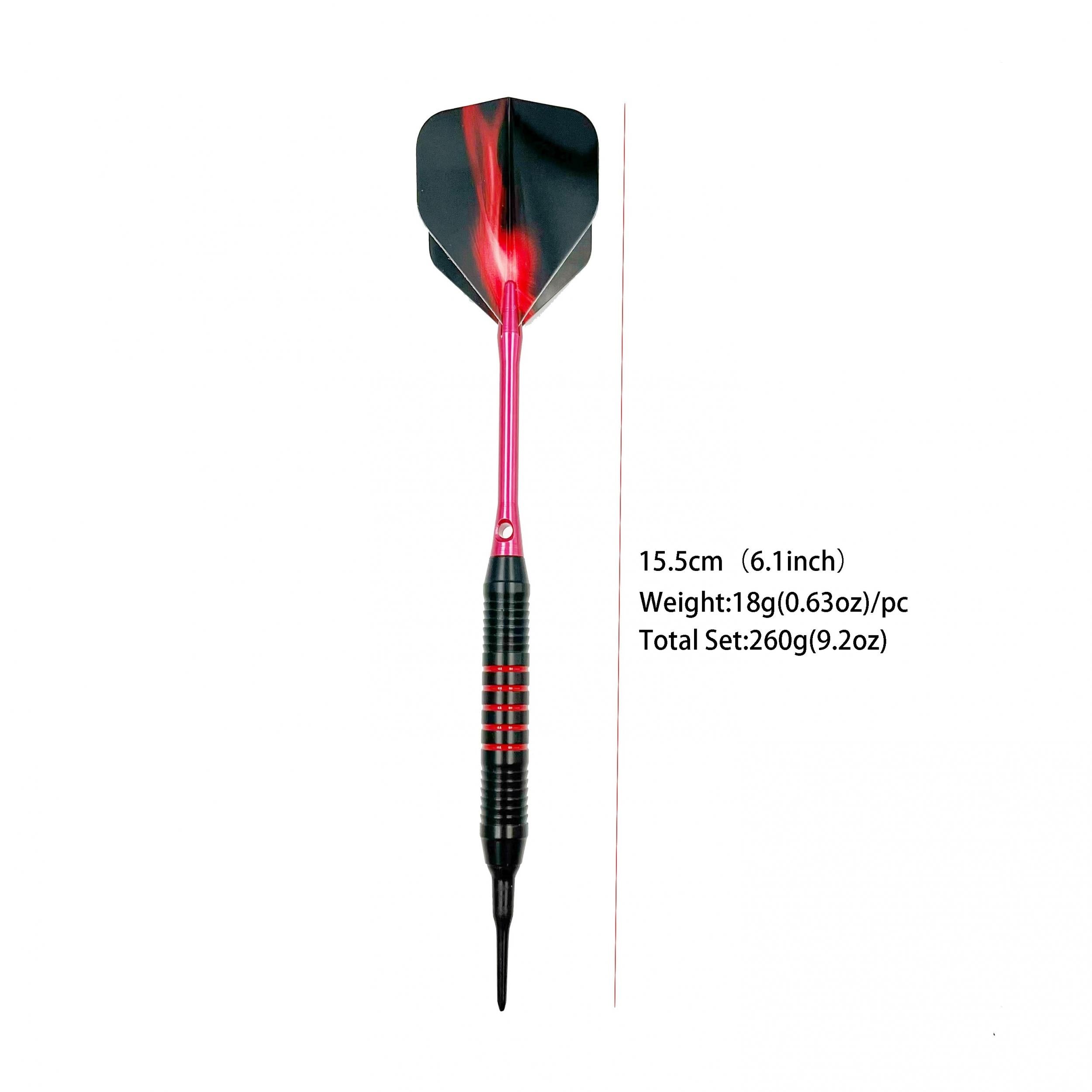 12pc Safety Soft Dart Set 4 Colors Aluminum Rods 24 Dart Heads 4 Tail Wings