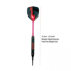 12pc Safety Soft Dart Set 4 Colors Aluminum Rods 24 Dart Heads 4 Tail Wings