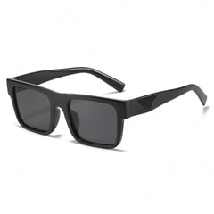 Square Frame Gentle Driver Sunglasses Matte Brown Retro UV400 Glasses