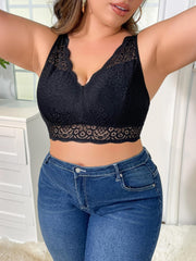 Sexy Floral Lace V Neck Bra