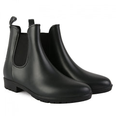 Waterproof PVC Lightweight Flat Rain Boots Elastic Non Slip Chelsea Boots