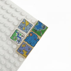 10pcs Brick Print Treasure Map Building Blocks Set