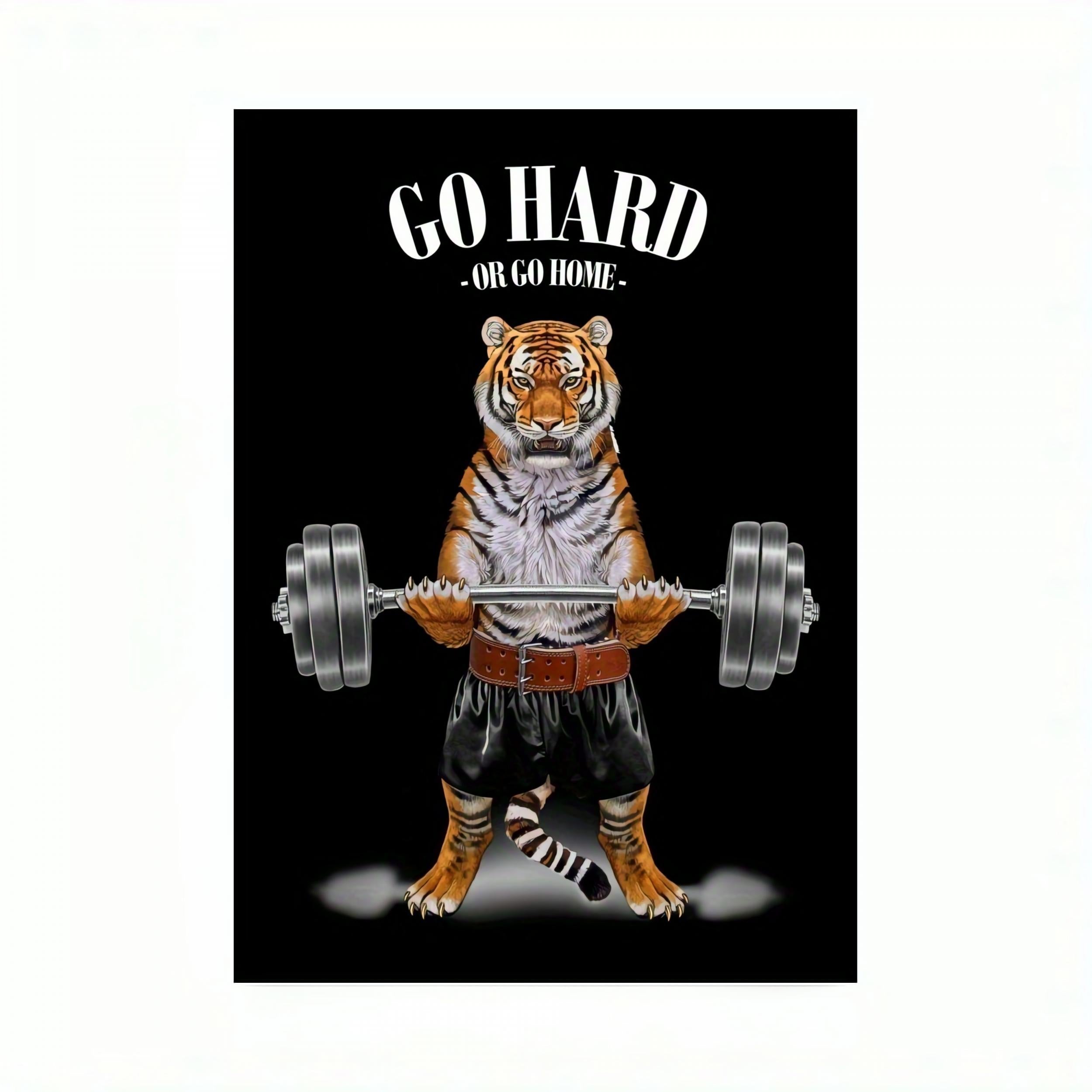 Animal Weightlifting Canvas Inspirational Wall Art for Fitness Room