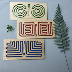 Left Handed Wooden Brain Teaser Puzzle Toy Mixed Colors