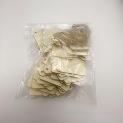 40pcs Wooden Rustic Hang Tags DIY Wooden Blank Tag Crafts Painting