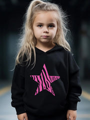 Kid's Cartoon Pentagram Outfit Hoodie & Pants Set
