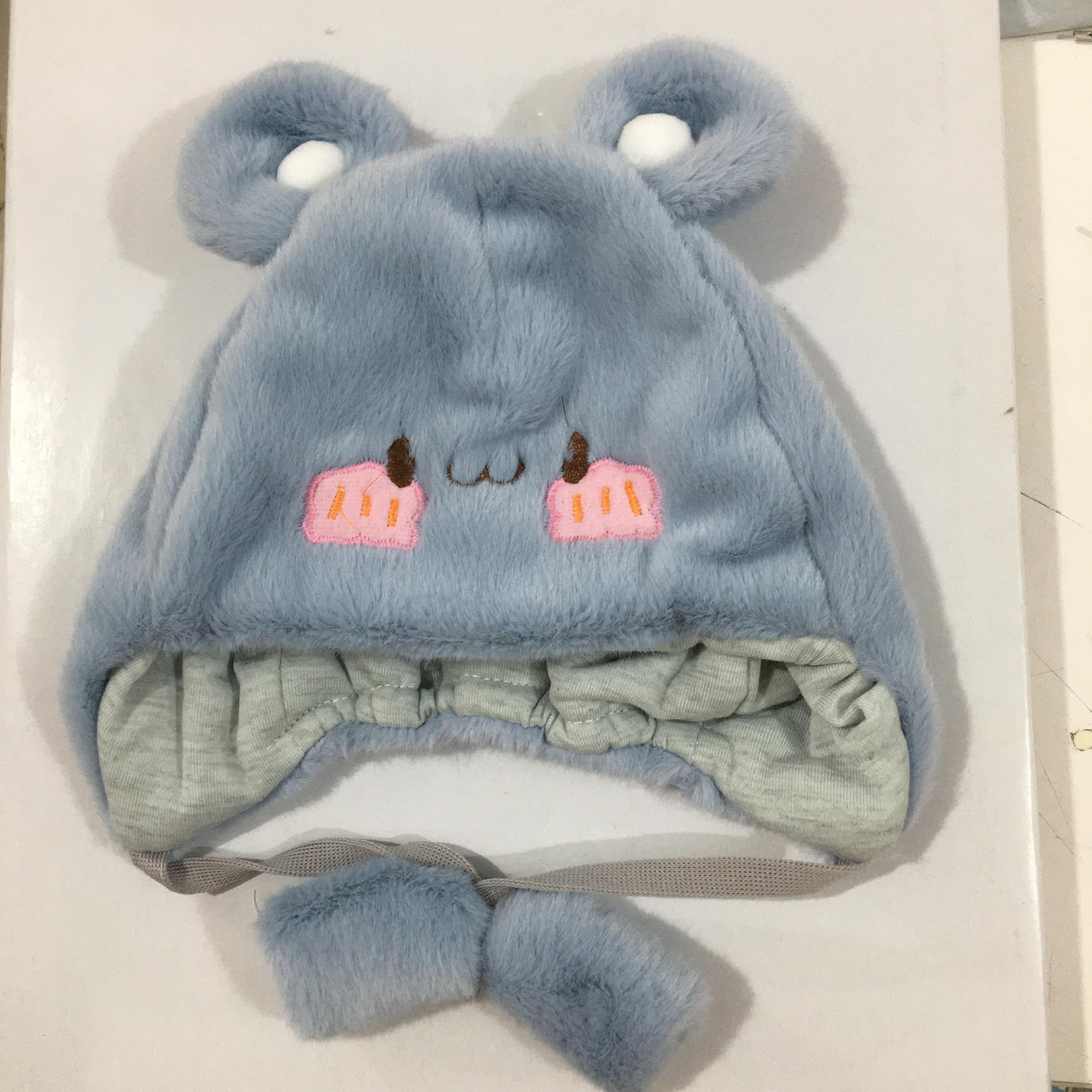 Autumn Winter Baby Hat Bear Plush Children's Ear Protection Hat