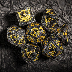 7pcs Glass Gemstone Dice Set For TRPG Cthulhu RPG