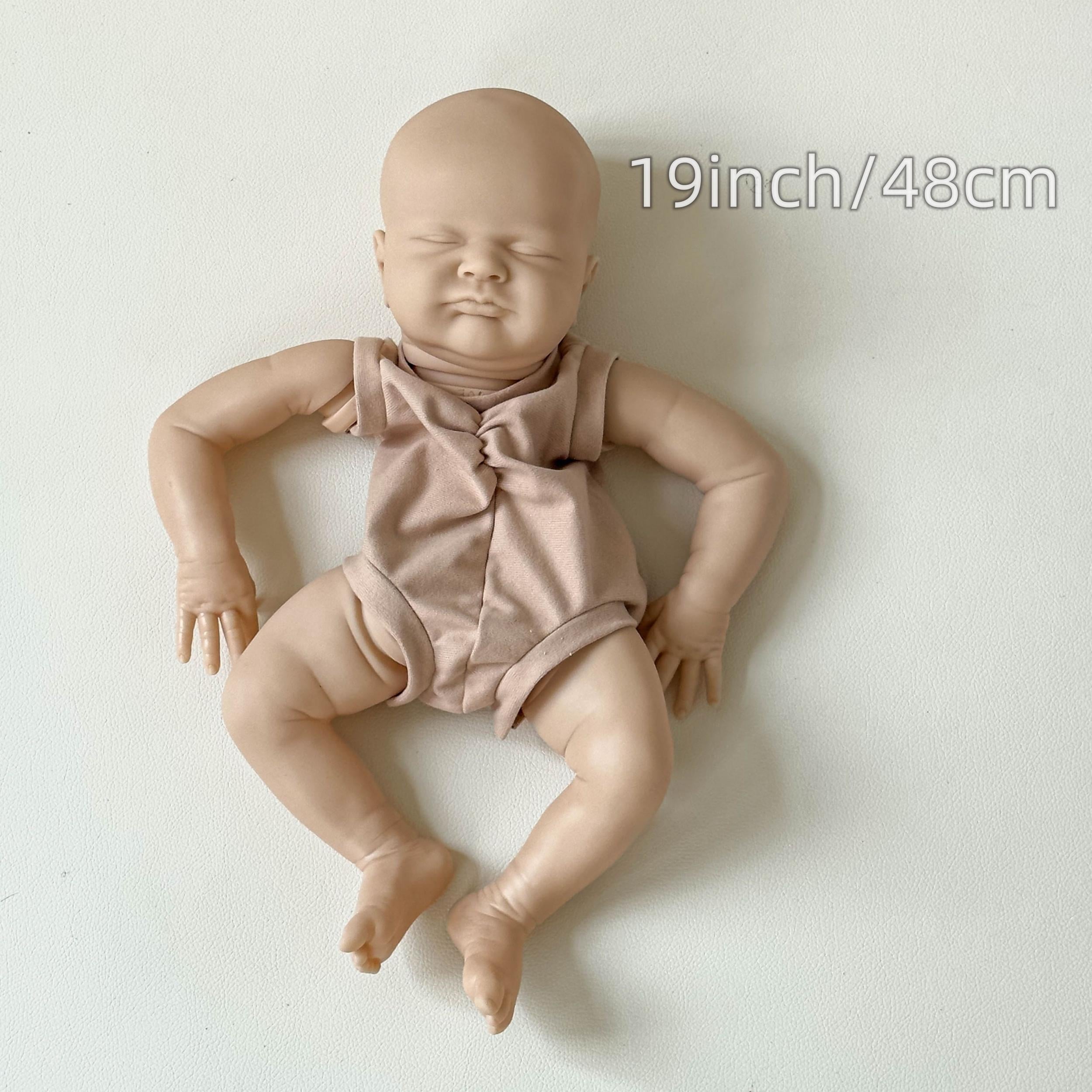19 Inch Unpainted DIY Reborn Doll Kit With Cloth Body