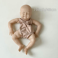 19 Inch Unpainted DIY Reborn Doll Kit With Cloth Body