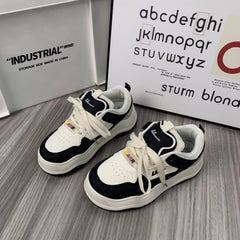Women's Lace up Platform Skate Shoes Height Increased Sneakers