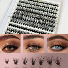 280pcs 30D 40D Segmented False Eyelashes Large Capacity Natural C Curling Style