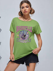 Women's Guitar Music Casual Sports Tee Crew Neck Short Sleeve