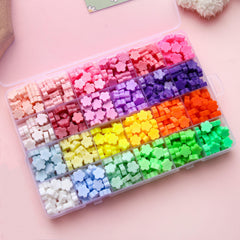 24 Grid Wax Bead Set in Petal Shape Box for Sealing Wax DIY