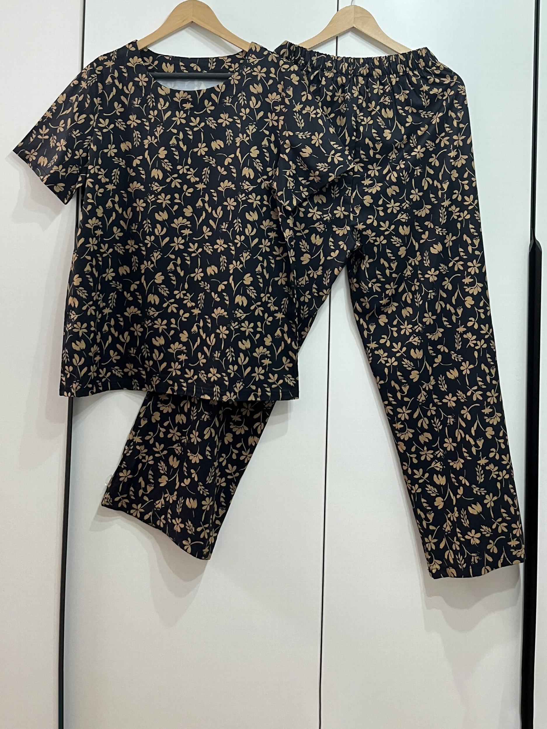 Floral Print Two-piece Set Wide Leg Pants & Tee