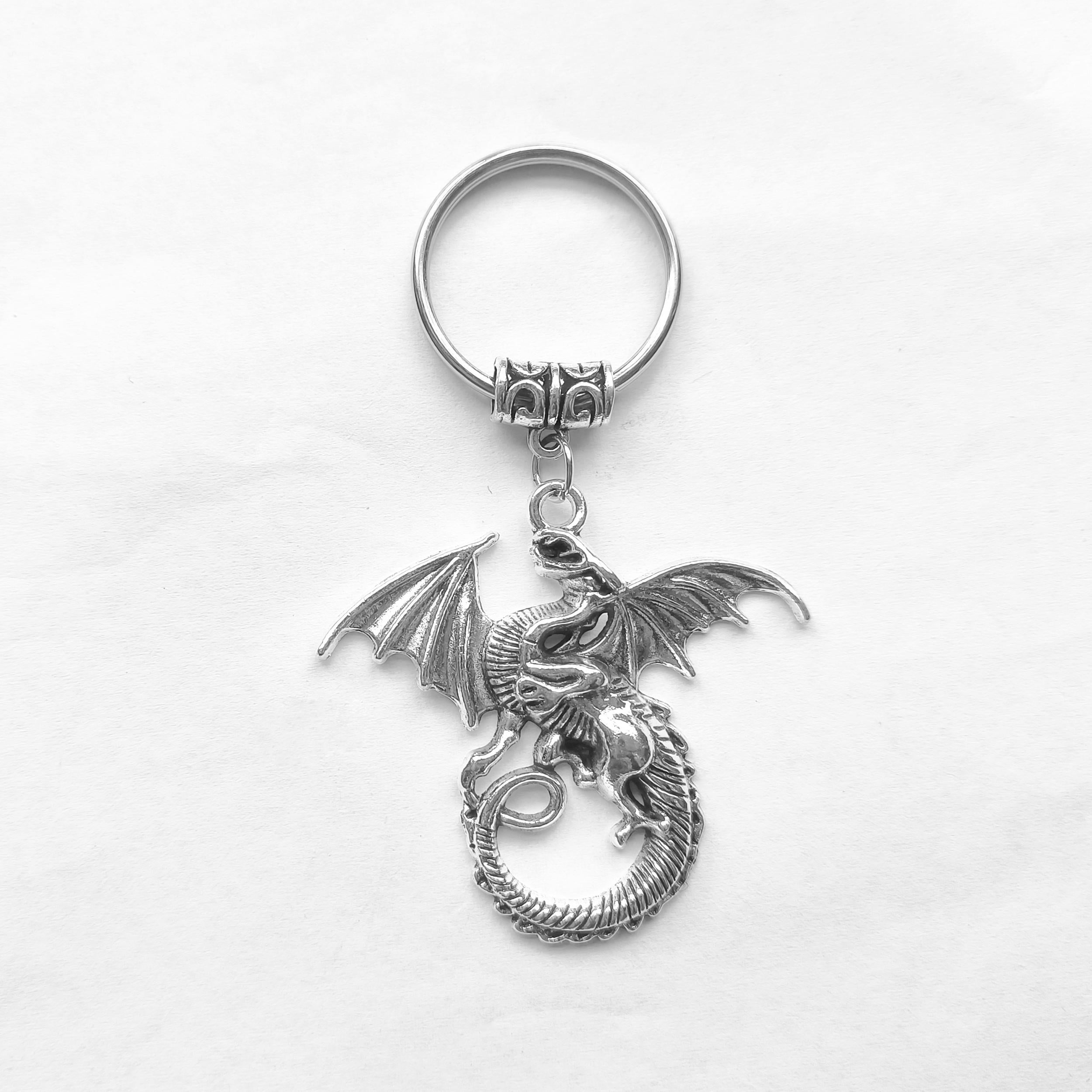 Viking Dragon Keychain Retro Animal Key Ring Purse Bag Car Key Charm Gift