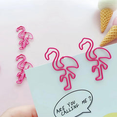 Rose Red Flamingo Corner Paper Clips Pack