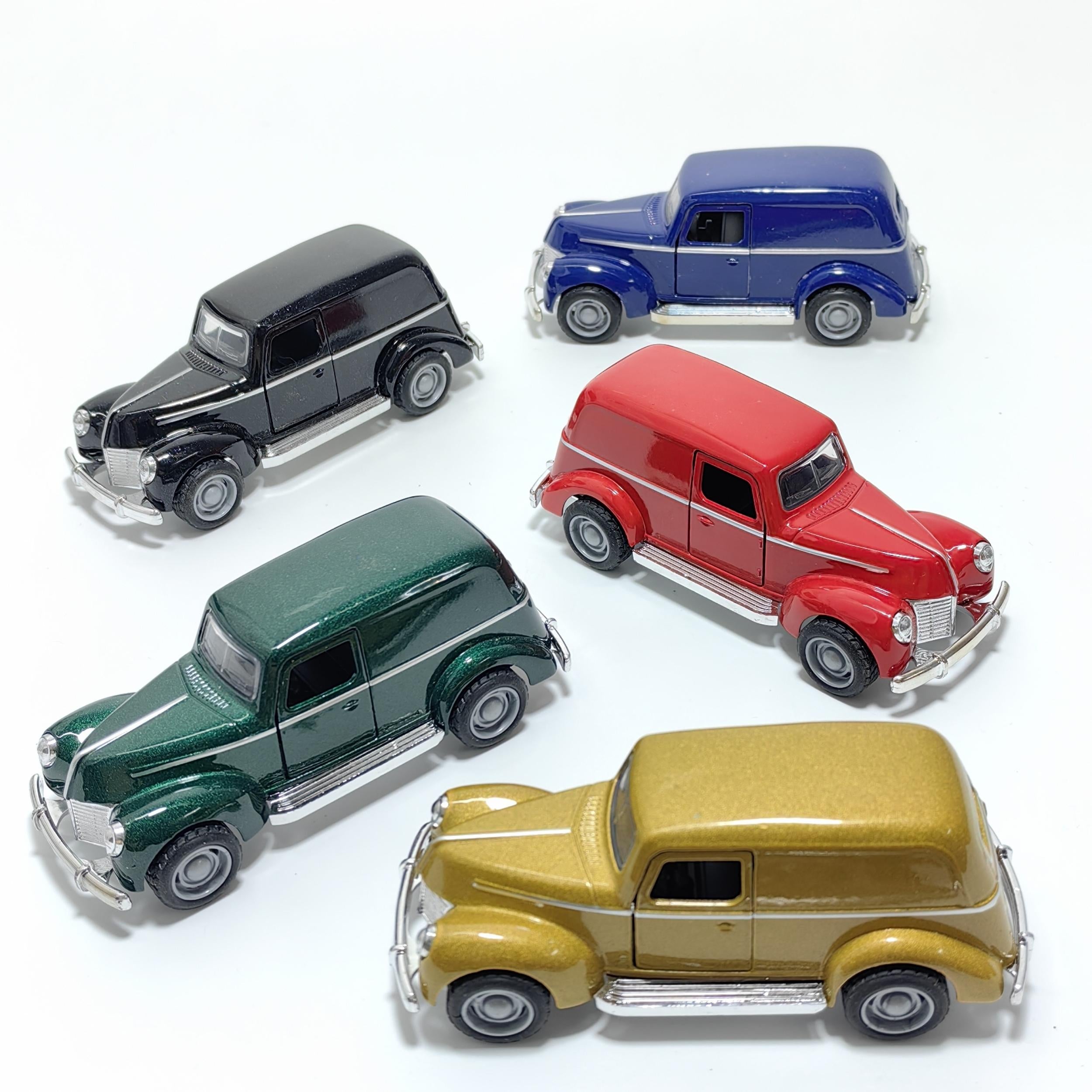 1:36 Vintage Car Diecast Model Toy Set Collectible Vehicles Pull Back Mechanism