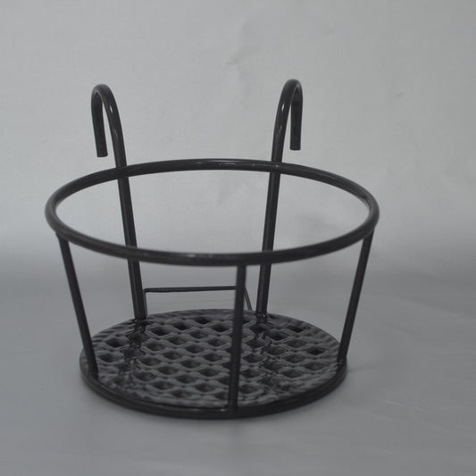 Balcony Iron Flower Pot Rack Over the Rod Flower Planter Holder